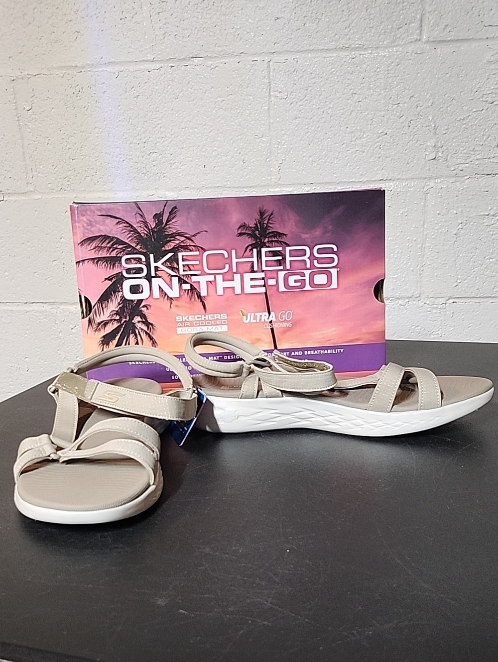 Skechers Beige Tan Strappy Sport Sandals